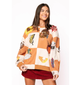 Queen of Sparkles Checkered Fall Icon Sweatshirt