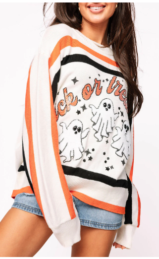 Queen of Sparkles Trick or Treat Sweater