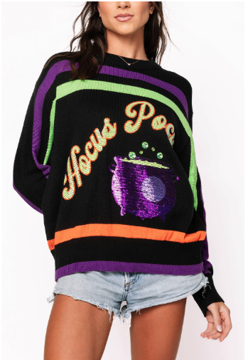 Queen of Sparkles Hocus Pocus Sweater