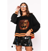 Queen of Sparkles Black Halloween Pumpkin Candy Bucket Sweatshirt