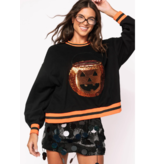 Queen of Sparkles Black Halloween Pumpkin Candy Bucket Sweatshirt