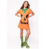 Queen of Sparkles Orange Pumpkin Collar Dress