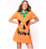 Queen of Sparkles Orange Pumpkin Collar Dress