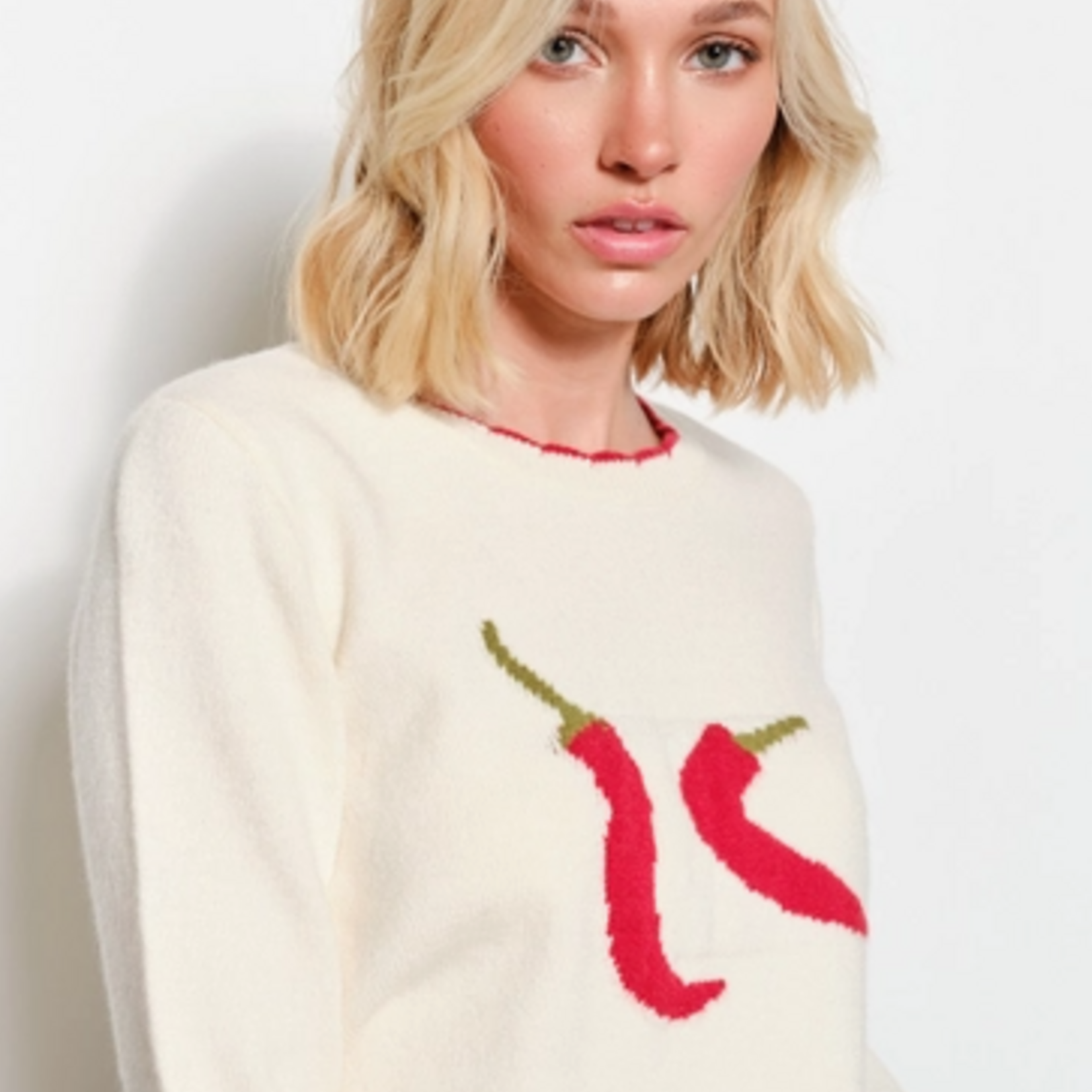 Chili Print Sweater