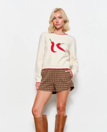 Chili Print Sweater