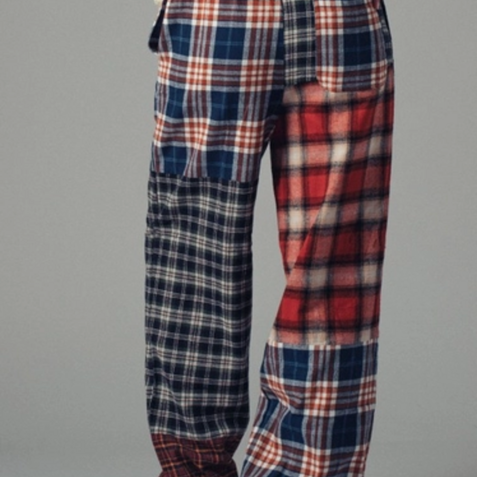 Plaid Patchwork Boho Jogger