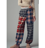 Plaid Patchwork Boho Jogger