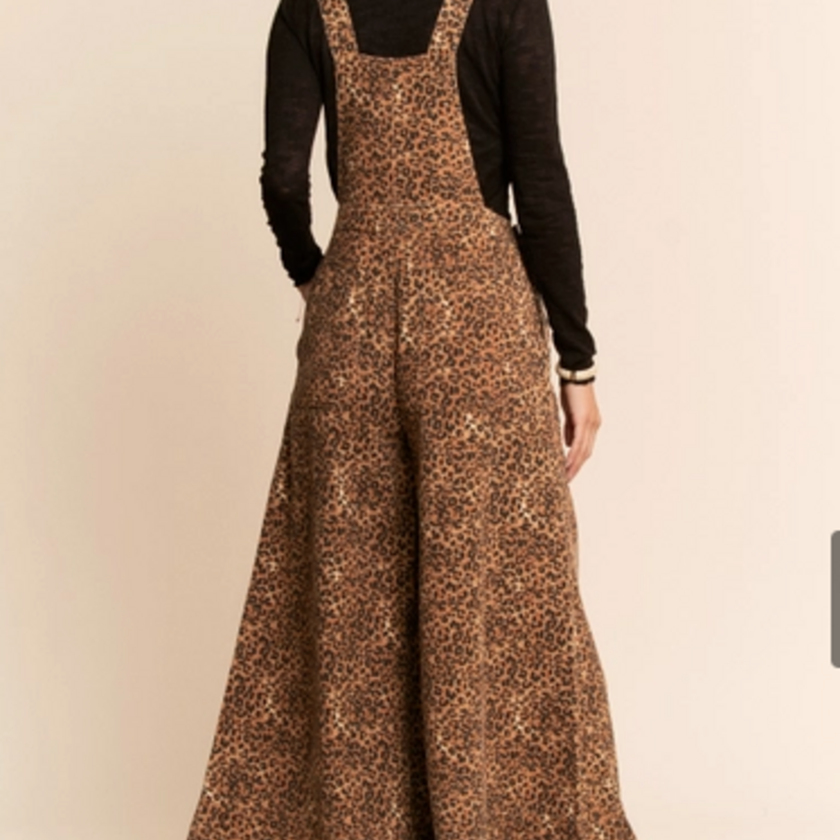 Leopard Wide Leg Overalls