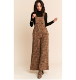Leopard Wide Leg Overalls