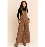 Leopard Wide Leg Overalls