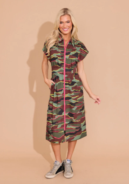 Alden Adair Belle Dress Neon Camo