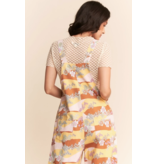 Davi & Dani Washed Retro Print Twill Overall