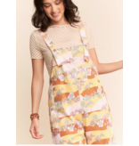 Davi & Dani Washed Retro Print Twill Overall