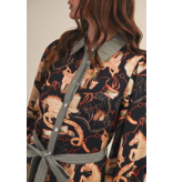 Exclusive Horse Print Button Down Mini Dress