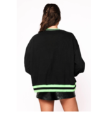 Queen of Sparkles Black & Neon Green 'Spooky' Sweatshirt