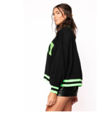 Queen of Sparkles Black & Neon Green 'Spooky' Sweatshirt