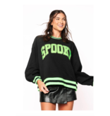 Queen of Sparkles Black & Neon Green 'Spooky' Sweatshirt