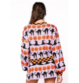 Queen of Sparkles Lavender, Black & Orange Halloween Icon Skirt