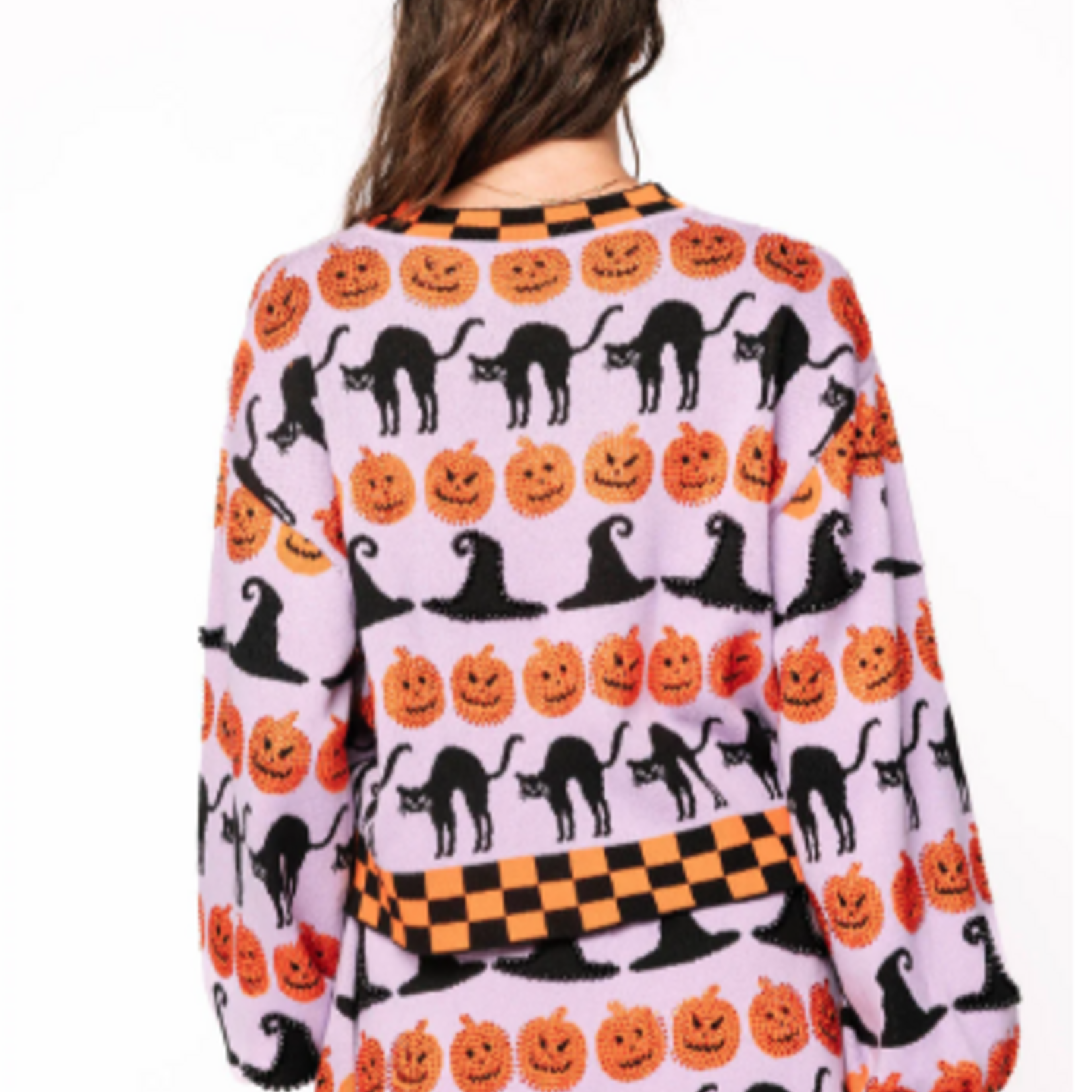 Queen of Sparkles Lavender, Black & Orange Halloween Icon Skirt