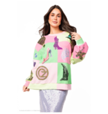 Queen of Sparkles Licensed, Lavender, Pink & Green Checkered Wicked Icon Sweatshirt