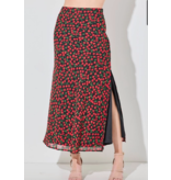 Cherry Print Maxi Skirt