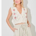 Cherry Printed Vest