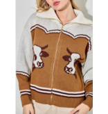 Cow Print Sweater