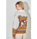 Cow Print Sweater