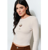 Colleen Espresso Martini Beaded Top