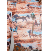 Western Mesh Mock Neck Top