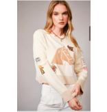 Horse Graphic Western Patch Sweater