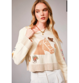 Horse Graphic Western Patch Sweater