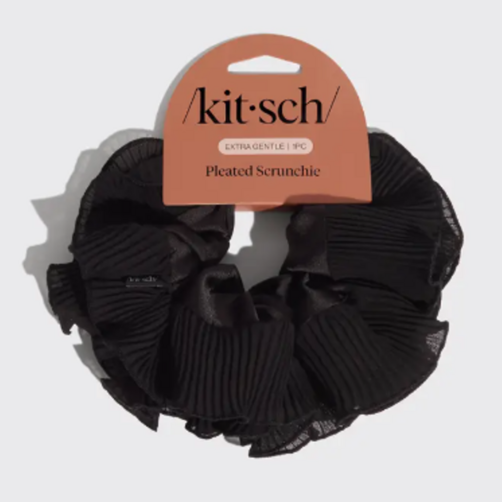 Pleated Scrunchie - Halloween Black