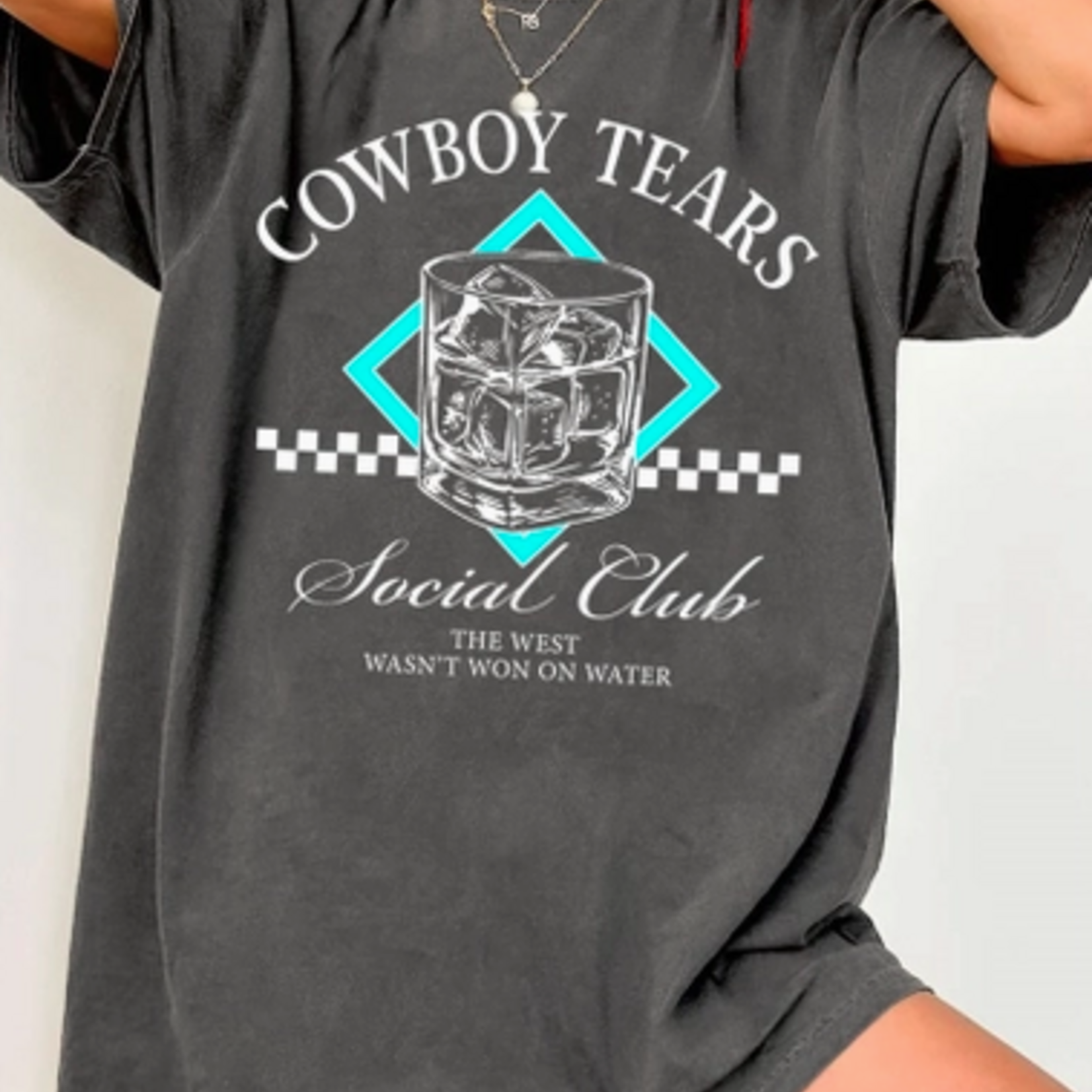 Cowboy Tears Oversized Graphic Tee
