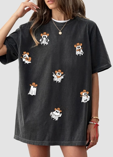Cowboy Ghosts Oversized Graphic Tee