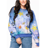 Queen of Sparkles Blue Galaxy Sweatshirt