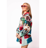 Queen of Sparkles Multi Collar Button Up House Sweater