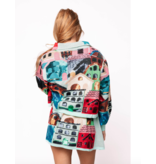 Queen of Sparkles Multi Collar Button Up House Sweater