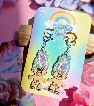 Pastel Troll Earrings