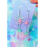 Iridescent Spider Web Earrings