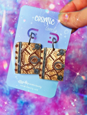 Witchcraft Book Earrings