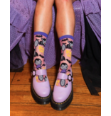 Dracula Scary Cute Shimmer Sheer Crew Sock
