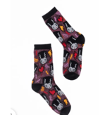 Bride of Frankenstein Shimmer Sheer Crew Sock