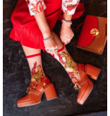 Flaming Cheetah Sheer Crew Sock