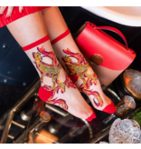 Flaming Cheetah Sheer Crew Sock