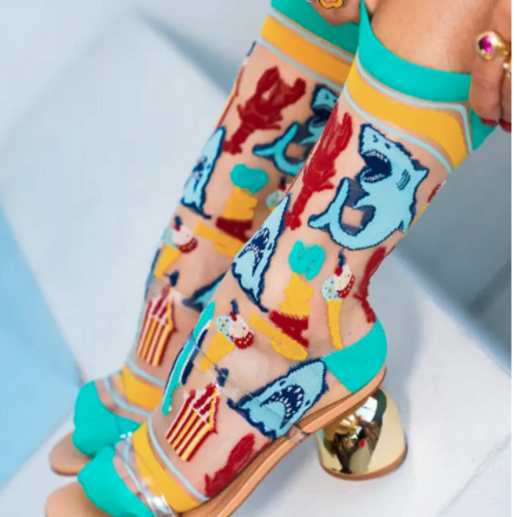 Jaws 50th Anniversary Sheer Crew Sock