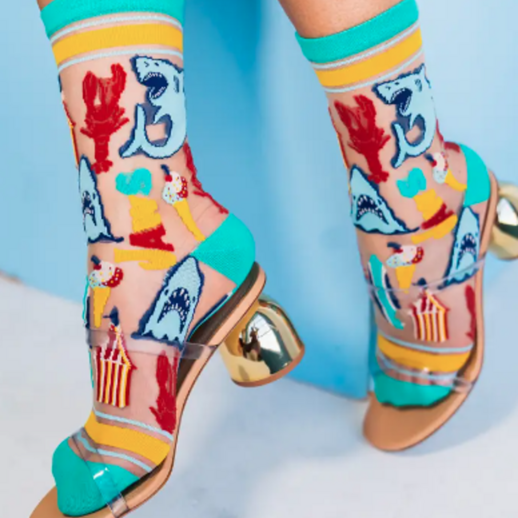 Jaws 50th Anniversary Sheer Crew Sock