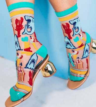 Jaws 50th Anniversary Sheer Crew Sock