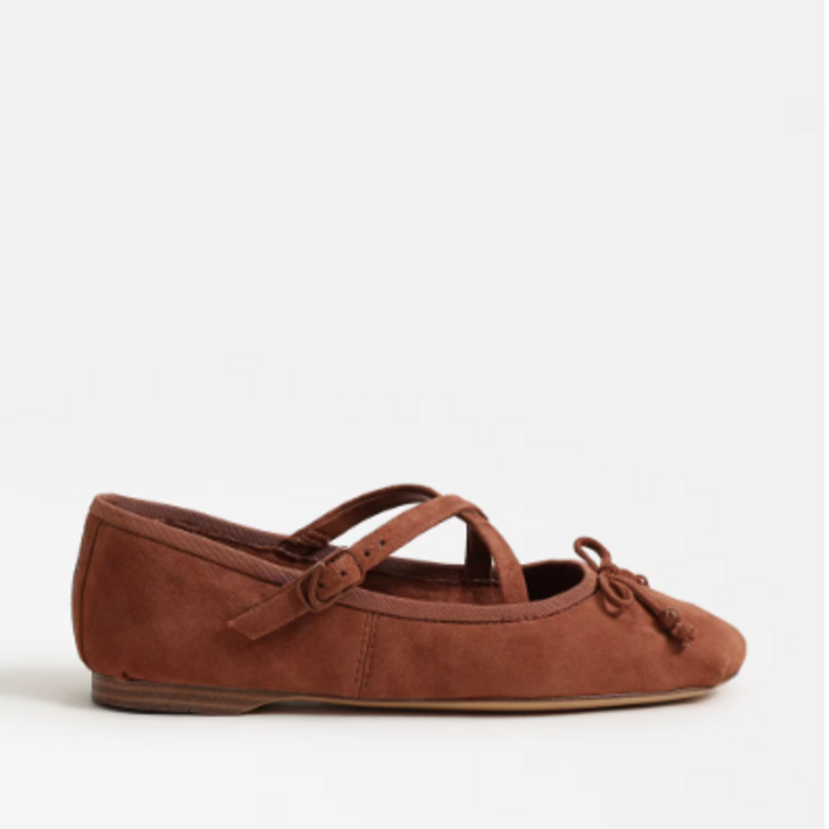 Zuri Strap Ballet Flat Rich Cognac