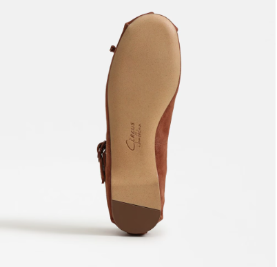 Zuri Strap Ballet Flat Rich Cognac